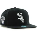 cappelli-piatta-nero-snapback-lisa-lateral-dei-chicago-white-sox-mlb-di-47-brand