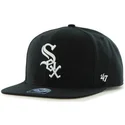 cappelli-piatta-nero-snapback-lisa-lateral-dei-chicago-white-sox-mlb-di-47-brand
