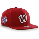 cappelli-piatta-rosso-snapback-lisa-lateral-dei-washington-nationals-mlb-di-47-brand