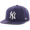 cappelli-piatta-viola-snapback-lisa-lateral-dei-new-york-yankees-mlb-di-47-brand