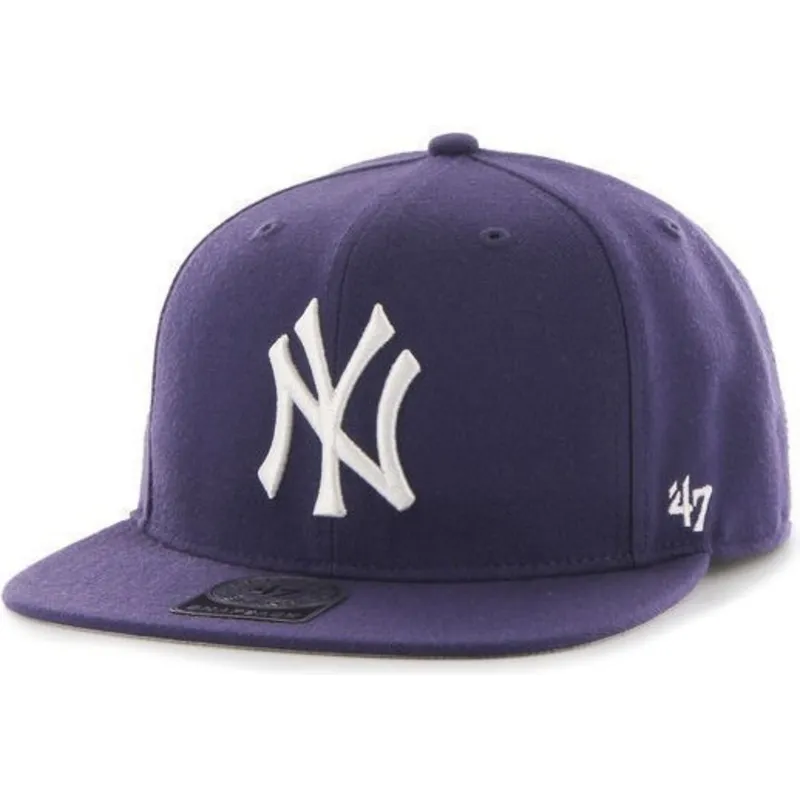 cappelli-piatta-viola-snapback-lisa-lateral-dei-new-york-yankees-mlb-di-47-brand cappelli-piatta-viola-snapback-lisa-lateral-dei-new-york-yankees-mlb-di-47-brand