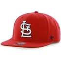cappelli-piatta-rosso-snapback-lisa-lateral-dei-st-louis-cardinals-mlb-di-47-brand