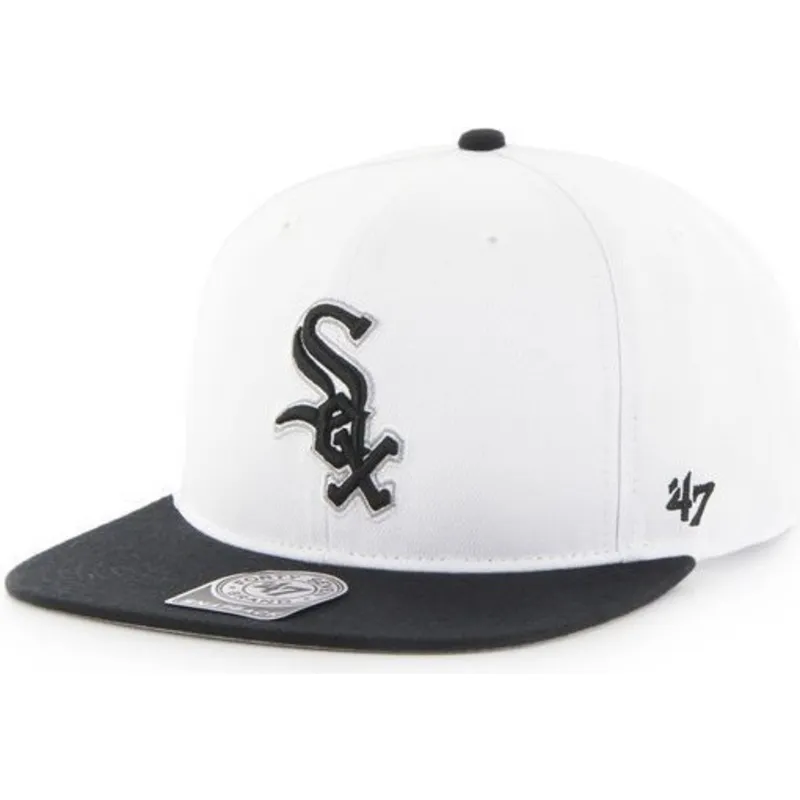 cappelli-piatta-bianco-snapback-lisa-lateral-dei-chicago-white-sox-mlb-di-47-brand cappelli-piatta-bianco-snapback-lisa-lateral-dei-chicago-white-sox-mlb-di-47-brand