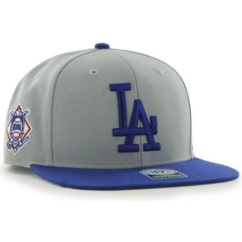 cappelli-piatta-grigio-snapback-lisa-lateral-dei-los-angeles-dodgers-mlb-di-47-brand