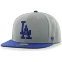 cappellino-piatto-grigio-con-logo-blu-snapback-liscio-con-logo-laterale-mlb-los-angeles-dodgers-di-47-brand
