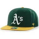 cappelli-piatta-verde-snapback-lisa-lateral-dei-oakland-athletics-mlb-di-47-brand