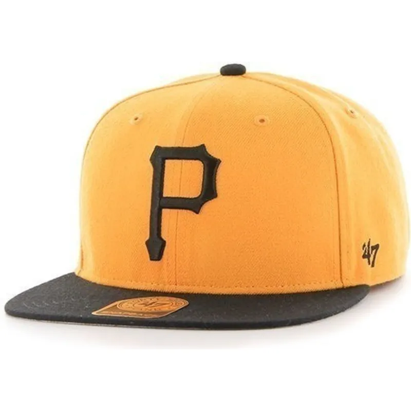 cappelli-piatta-giallo-snapback-lisa-leteral-dei-pittsburgh-pirates-mlb-di-47-brand