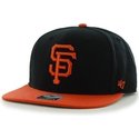 cappellino-visiera-piatta-nero-snapback-tinta-unita-con-logo-laterale-di-mlb-san-francisco-giants-di-47-brand
