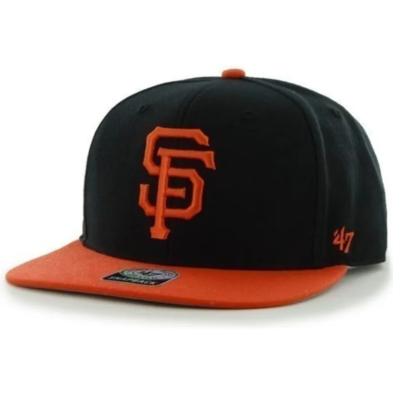 cappelli-piatta-nero-snapback-lisa-lateral-dei-san-francisco-giants-mlb-di-47-brand cappelli-piatta-nero-snapback-lisa-lateral-dei-san-francisco-giants-mlb-di-47-brand