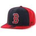 cappellino-visiera-piatta-rosso-snapback-tinta-unita-con-logo-laterale-di-mlb-boston-red-sox-di-47-brand
