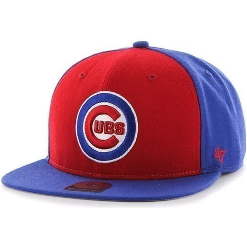 cappelli-piatta-blu-snapback-lisa-lateral-dei-chicago-cubs-mlb-di-47-brand