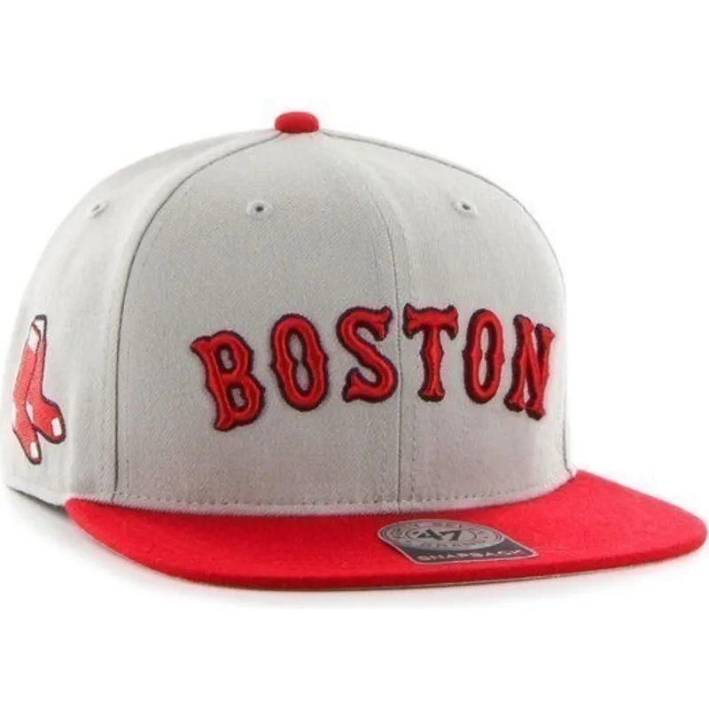 cappelli-piatta-grigio-snapback-lateral-dei-boston-red-sox-mlb-di-47-brand