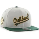 cappelli-piatta-grigio-snapback-lateral-dei-oakland-athletics-mlb-di-47-brand