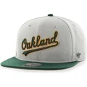 cappelli-piatta-grigio-snapback-lateral-dei-oakland-athletics-mlb-di-47-brand