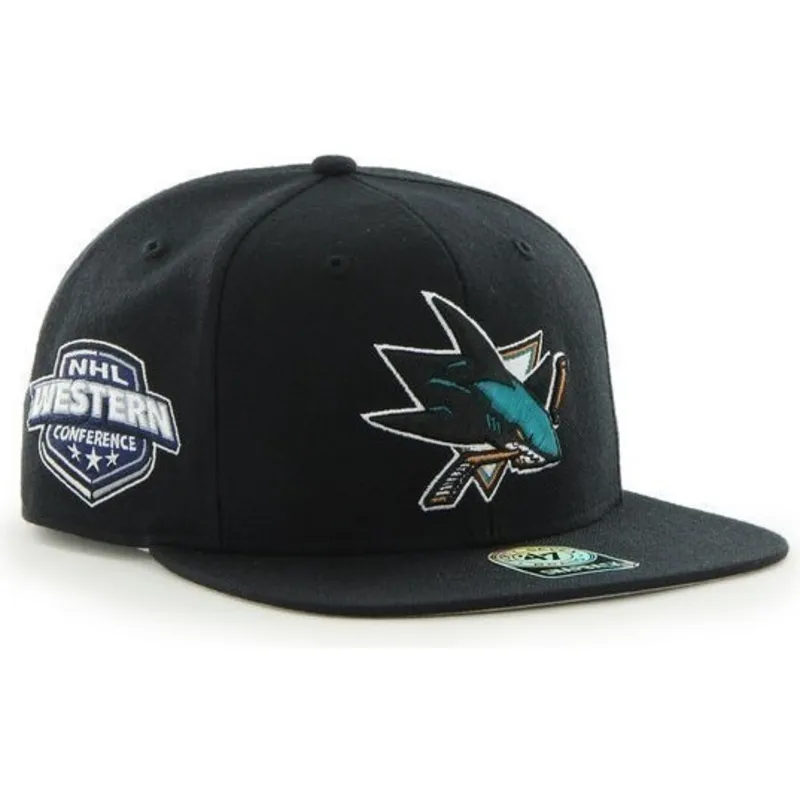 cappelli-piatta-nero-snapback-dei-san-jose-sharks-nhl-di-47-brand
