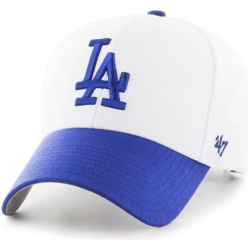 cappelli-curva-bianco-cinghia-regolabile-clara-dei-los-angeles-dodgers-mlb-di-47-brand cappelli-curva-bianco-cinghia-regolabile-clara-dei-los-angeles-dodgers-mlb-di-47-brand