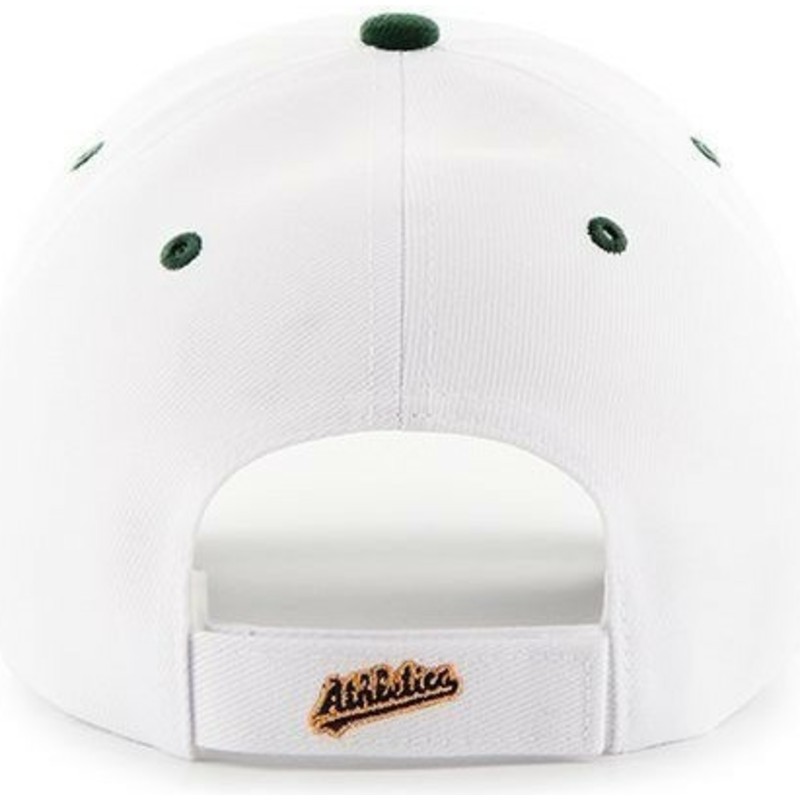 cappellino-visiera-curva-bianco-e-visiera-verde-di-mlb-oakland-athletics-di-47-brand