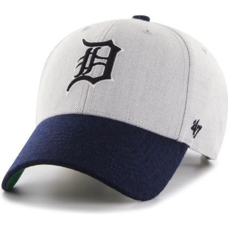 cappelli-curva-grigio-cinghia-regolabile-dei-detroit-tigers-mlb-di-47-brand