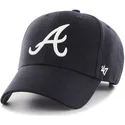 cappelli-curva-blu-marino-cinghia-regolabile-lisa-dei-atlanta-braves-mlb-di-47-brand