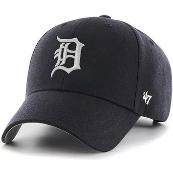 Cappellino visiera curva blu marino tinta unita di MLB Detroit Tigers di 47 Brand