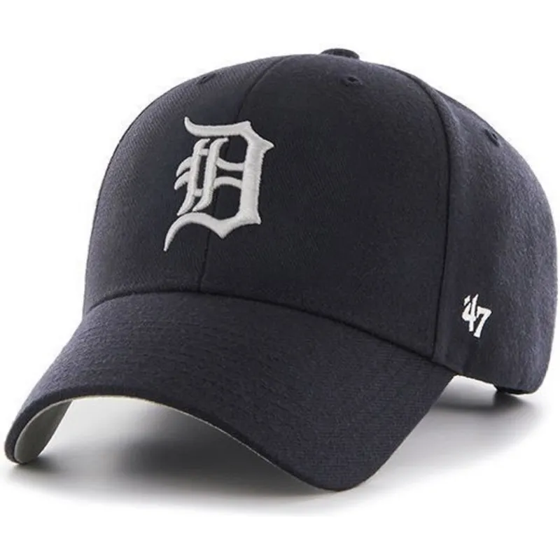 cappelli-curva-blu-marino-cinghia-regolabile-lisa-dei-detroit-tigers-mlb-di-47-brand