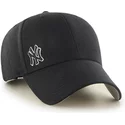 cappellino-visiera-curva-nero-tinta-unita-con-logo-piccolo-di-mlb-new-york-yankees-di-47-brand