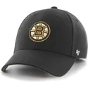 cappellino-visiera-curva-nero-liscio-di-nhl-boston-bruins-di-47-brand