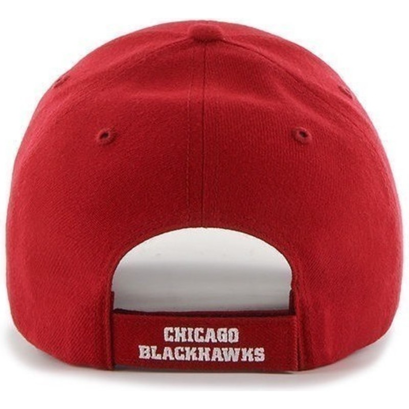 cappellino-visiera-curva-rosso-di-nhl-chicago-blackhawks-di-47-brand