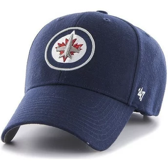 Cappellino visiera curva blu marino di NHL Winnipeg Jets di 47 Brand