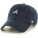 cappelli-curva-blu-marino-cinghia-regolabile-pequeno-dei-atlanta-braves-mlb-di-47-brand
