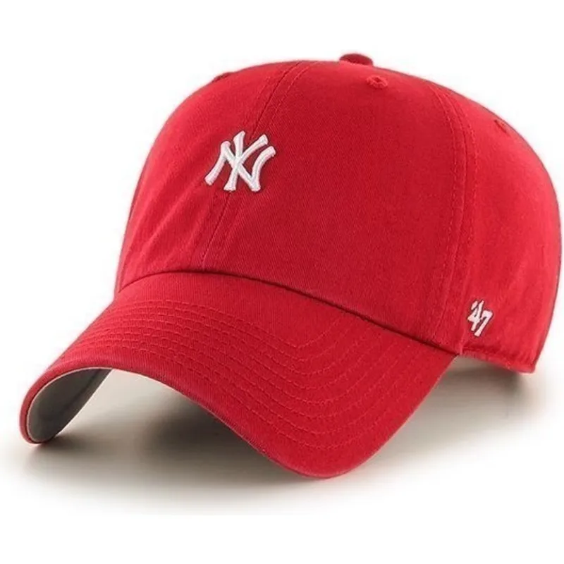 cappelli-curva-rosso-cinghia-regolabile-pequeno-dei-new-york-yankees-mlb-di-47-brand