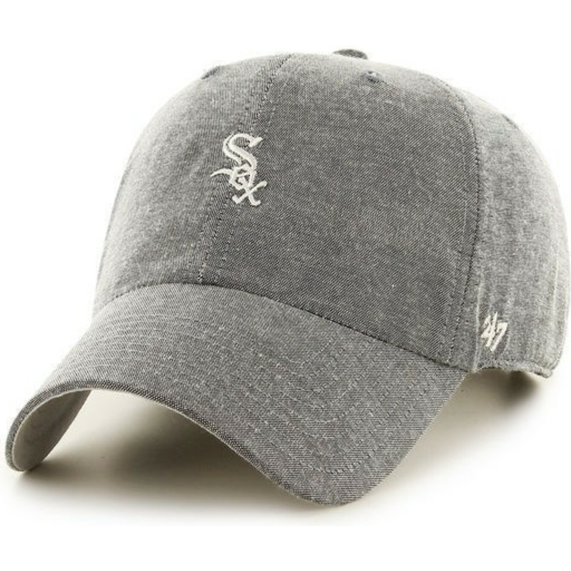 cappellino-visiera-curva-grigio-con-logo-piccolo-di-mlb-chicago-white-sox-di-47-brand