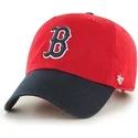 cappelli-curva-rosso-cinghia-regolabile-frontal-dei-boston-red-sox-mlb-di-47-brand