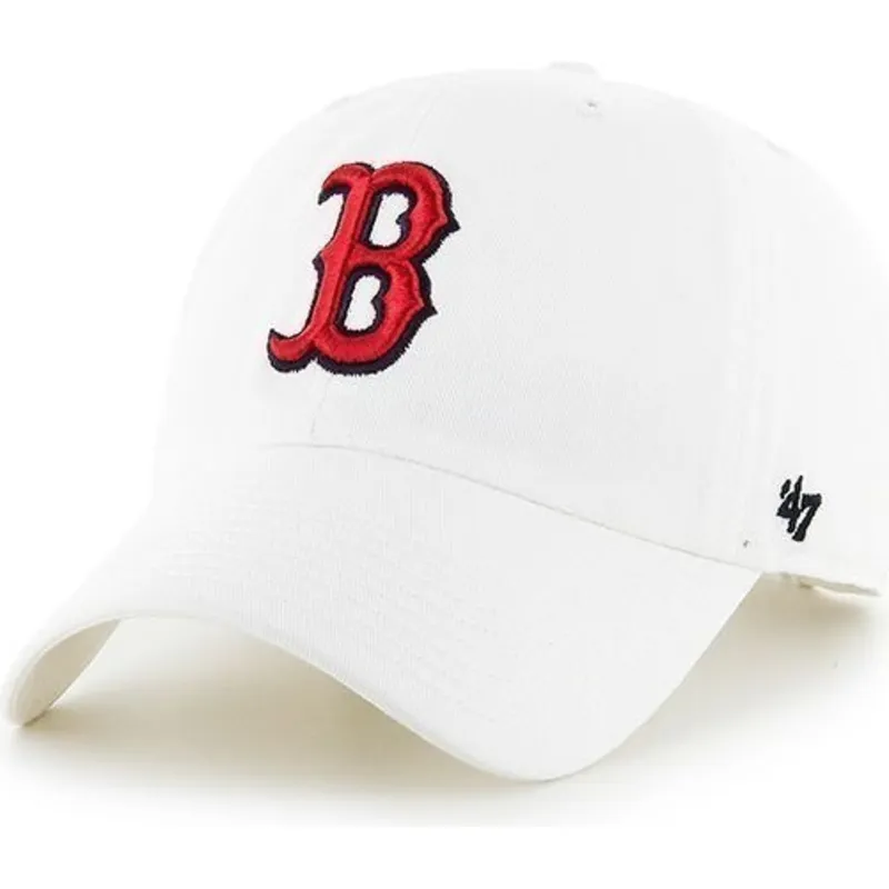 cappellino-visiera-curva-bianca-con-logo-frontale-di-mlb-boston-red-sox-di-47-brand