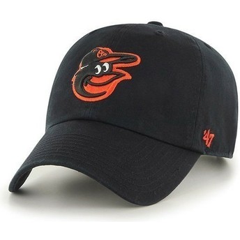 Cappellino visiera curva nero con logo frontale di MLB Baltimore Orioles di 47 Brand