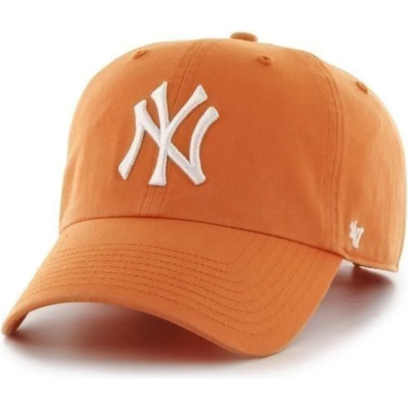 cappelli-curva-arancia-cinghia-regolabile-frontal-grande-dei-new-york-yankees-mlb-di-47-brand