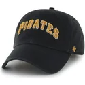 cappelli-curva-nero-cinghia-regolabile-nombre-frontal-grande-dei-pittsburgh-pirates-mlb-di-47-brand