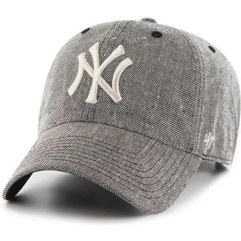 cappelli-curva-nero-cinghia-regolabile-frontal-grande-dei-new-york-yankees-mlb-di-47-brand