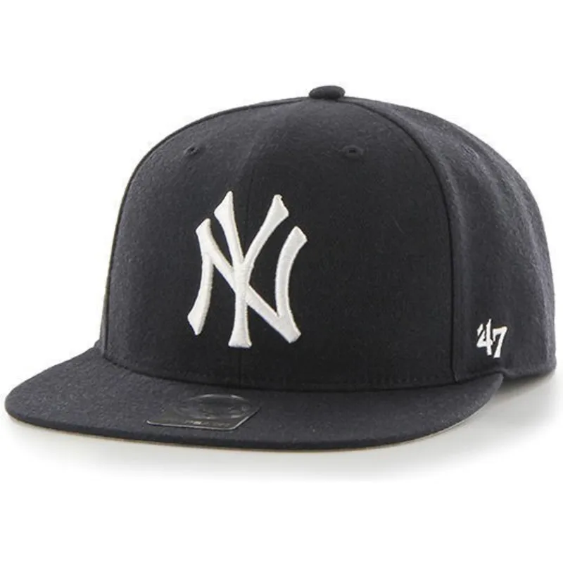 cappelli-piatta-blu-marino-snapback-per-bambino-dei-new-york-yankees-mlb-di-47-brand