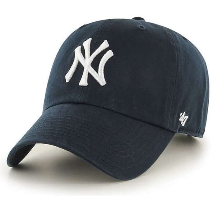 cappelli-curva-blu-marino-cinghia-regolabile-per-bambino-dei-new-york-yankees-mlb-di-47-brand