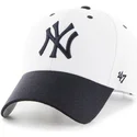 cappelli-curva-bianco-cinghia-regolabile-dei-new-york-yankees-mlb-di-47-brand