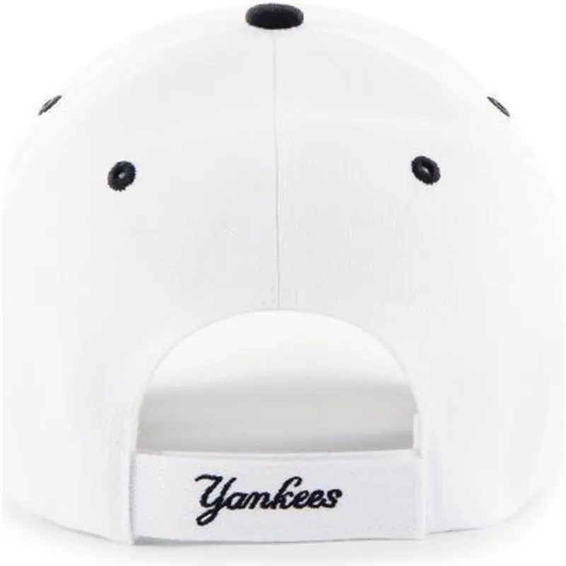 cappelli-curva-bianco-cinghia-regolabile-dei-new-york-yankees-mlb-di-47-brand