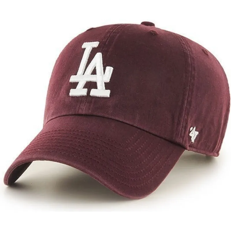 cappellino-curvo-granata-dei-los-angeles-dodgers-mlb-clean-up-di-47-brand