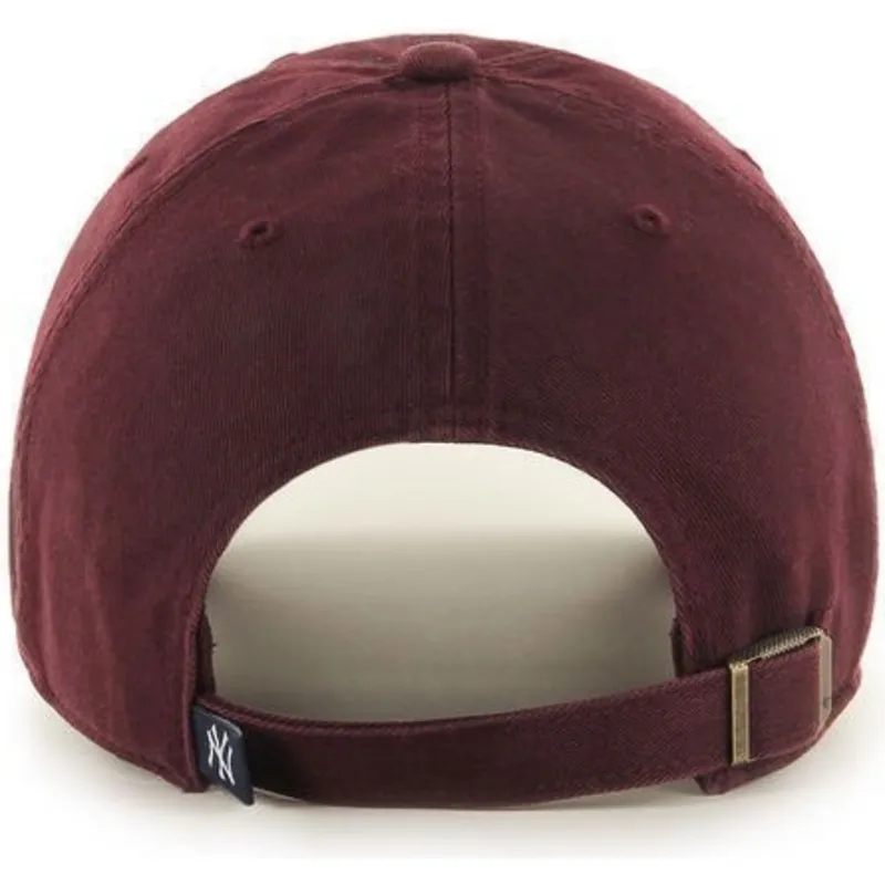 cappelli-curva-rosso-cinghia-regolabile-granate-granate-dei-new-york-yankees-mlb-di-47-brand cappelli-curva-rosso-cinghia-regolabile-granate-granate-dei-new-york-yankees-mlb-di-47-brand