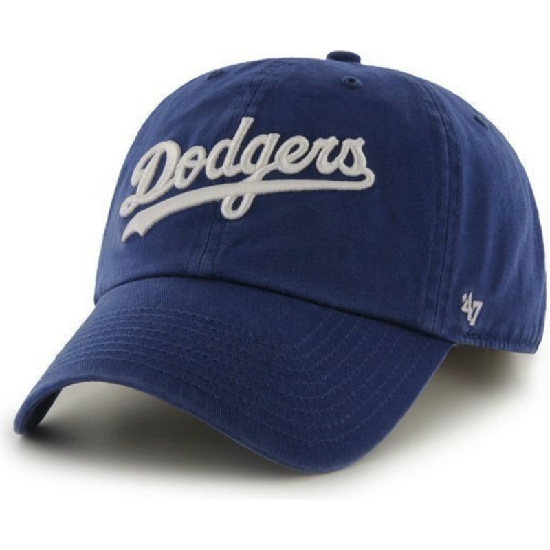 cappellino-visiera-curva-blu-con-logo-lettere-di-los-angeles-dodgers-mlb-clean-up-di-47-brand