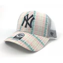 cappelli-curva-rosa-snapback-estampado-de-flores-dei-new-york-yankees-mlb-di-47-brand