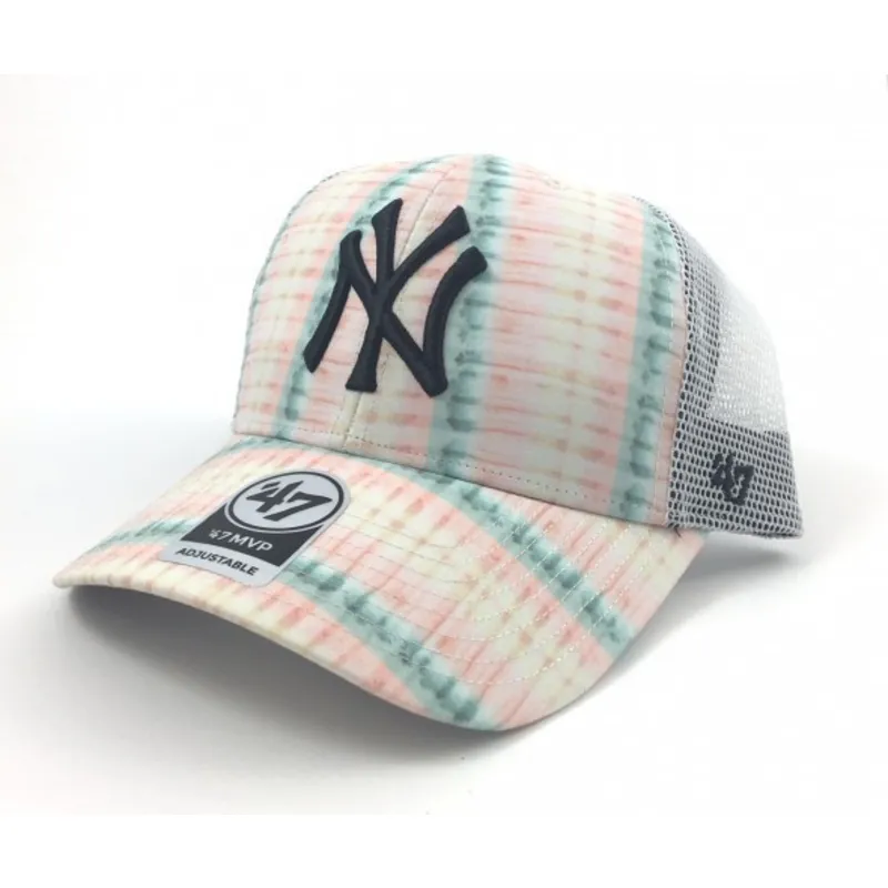 cappelli-curva-rosa-snapback-estampado-de-flores-dei-new-york-yankees-mlb-di-47-brand