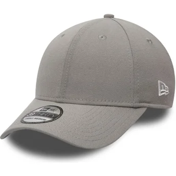 berretto-curvo-grigio-aderente-39thirty-basic-flag-di-new-era