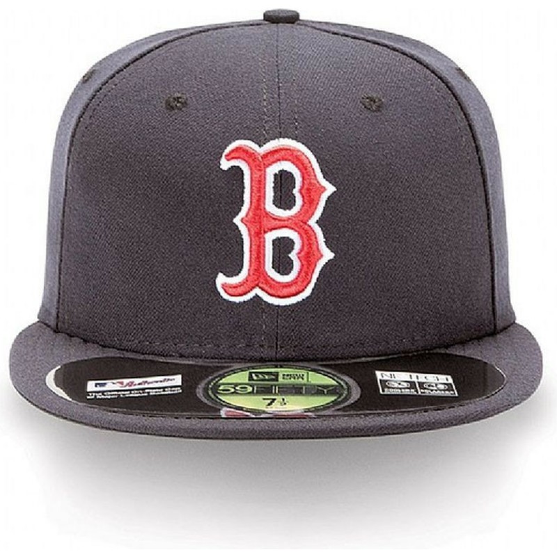 cappellino-visiera-piatta-blu-marino-aderente-59fifty-authentic-on-field-di-boston-red-sox-mlb-di-new-era