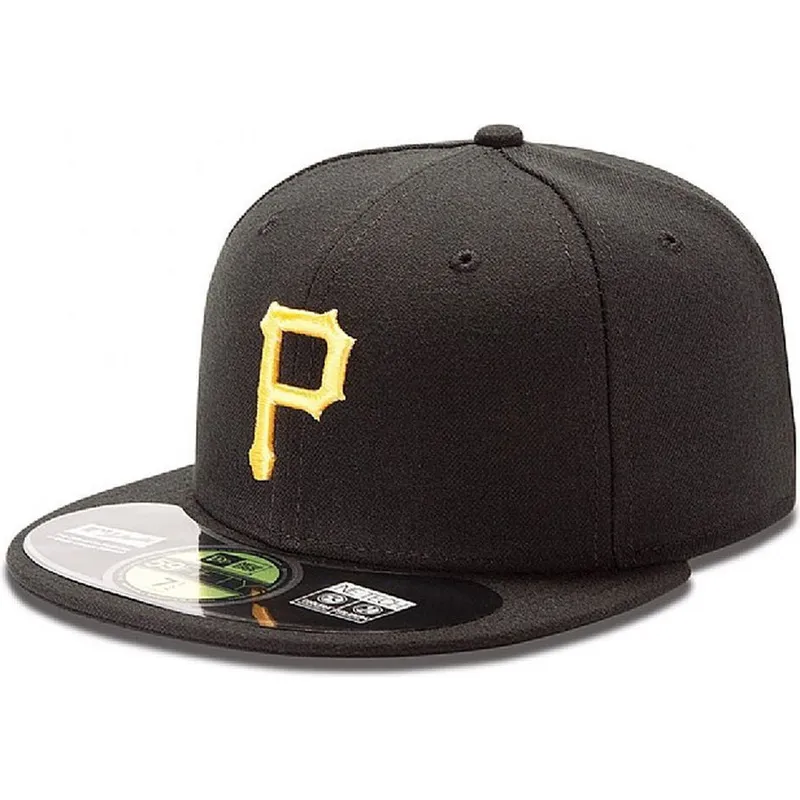 cappello-piatto-nero-chiuso-59fifty-authentic-on-field-dei-pittsburgh-pirates-mlb-di-new-era